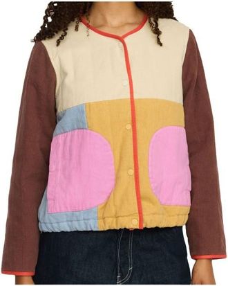 Selfhood Quilted Block Jacket Freizeitjacke f&uuml;r Damen | beige