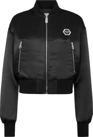 Philipp Plein Nylon Cropped Bomber Fatale