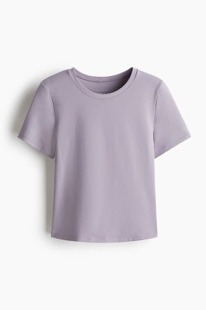 H&M Sport-T-Shirt mit SoftMove - Frostiger Flieder
