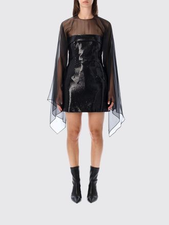 Alberta Ferretti Mini abito da sera a tubino con paillettes e maniche lunghe