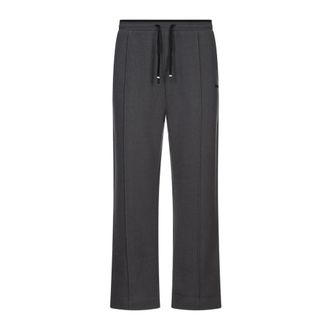 HUGO BOSS Broeken, Heren, Grijs, XL, Quilted Jacquard Trainingsbroeken in Donkergrijs