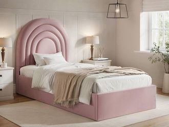Flair Ava Single Ottoman Bed in Pink