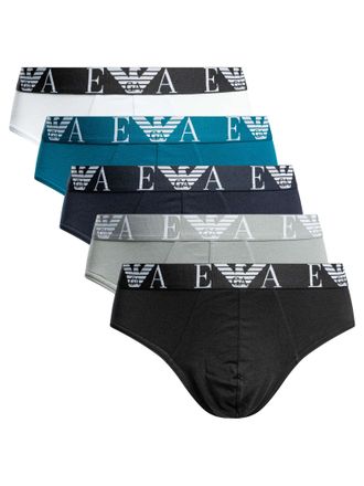 Emporio Armani 5 Pak Slips, Veelkleurig