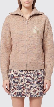 Isabel Marant Cardigan Koxy in misto viscosa con zip e logo monogram