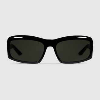 Gucci Rectangular Frame Sunglasses, Black