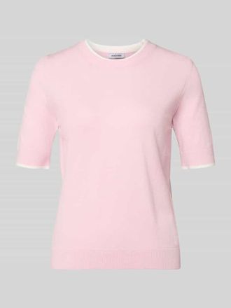 More & More More & More Regular Fit Strickpullover mit Rundhalsausschnitt in Rose, Gr&ouml;&szlig;e 34