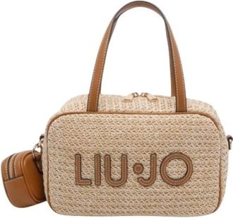 Liu Jo Handbags, female, Beige, Size: ONE SIZE Medium Lace Bowling Bag