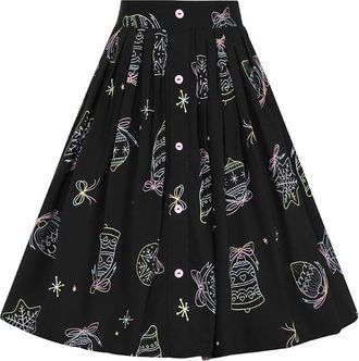 Hell Bunny Merry Mini Skirt Black