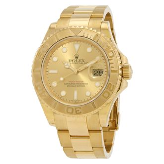 Rolex Yacht-Master Champagne Automatic 18kt Yellow Gold Mens Watch16628CSO