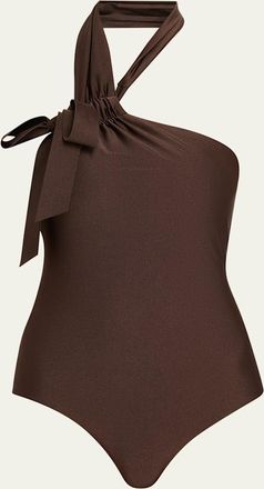 Zimmermann Awaken Tie Neck One-Piece Swimsuit