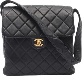 Chanel Pre-owned Matelasse Lambskin Shoulder Bag - Dames - Vintage Schoudertas - Zwart - ONE Size - Vintage