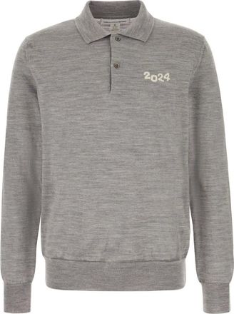 Comme Des Gar&ccedil;ons Wollen poloshirt - Heren - Polos - Grijs - S - Wol - Tops
