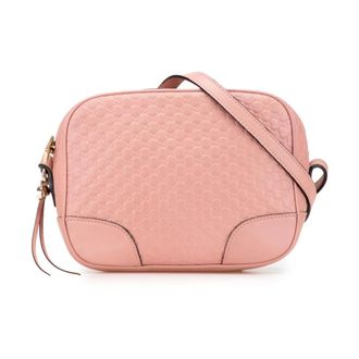 Gucci Pre-owned Embossed Leather Camera Bag - Dames - Pre-owned - Roze - Maat: ONE Size Leer