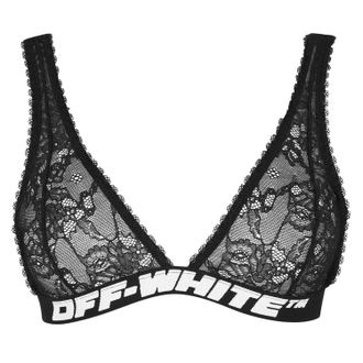 Off-white Off White Womens/Ladies Floral Lace Bralette (Black) - Size 6 UK