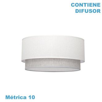 Fabrilamp Pantalla Colgante Kenya M10 Blanco/gris 50dx48dx23h Difudor Incluido