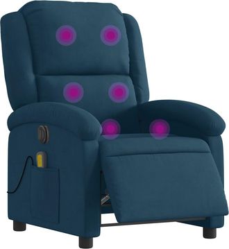 vidaXL Vidaxl - Sill&oacute;n Reclinable De Masaje El&eacute;ctrico Terciopelo Azul