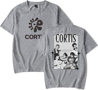 Generic 2025 CORTIS Team Fan Support Merch Unisex Short Sleeve T-Shirt - Inspired Graphic Tee for Men and Women Fans (Grey,M)
