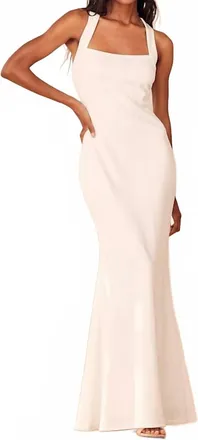 Lulus Womens Pure Romance Mermaid Maxi Dress In White