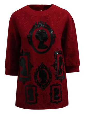 Dolce & Gabbana cotton face-silhouette shirt - women - Cotton - 36 - Red