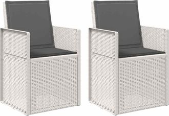 vidaXL Sillas De Comedor De Jard&iacute;n 2 Uds. Y Antracita Pp Vidaxl