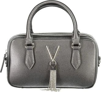 Valentino Tassen, Dames, Grijs, ONE Size, Pebble Grain VLock Satchel