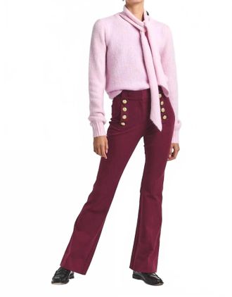 Derek Lam Womens Robertson Flare Leg Trouser In Bordeaux