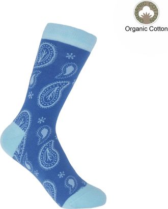 Peper Harow Paisley Womens Socks - Blue