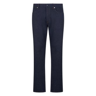 Stone Island Straight Jeans, male, Blue, Size: W33 J100008 Selvedge Indigo Denim