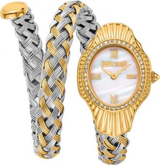 Just Cavalli Womens JC1L305M0055 Ladies Signature Snake Watch - Gold - One Size