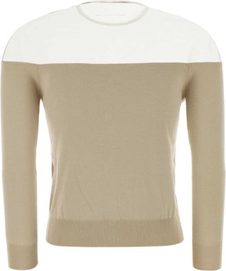 Maison Margiela Womens Cardigan Beige Cotton Nylon
