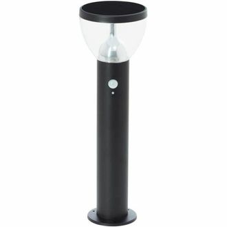 Brilliant Borne Ext&eacute;rieure - Brilliant - Tulip - Led Et Solaire - D&eacute;tecteur De Mouvement - Acier Inoxydable Et Plastique - 4 W - Noir