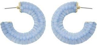 Panacea Suede Crystal Hoop Earrings in Blue at Nordstrom Rack