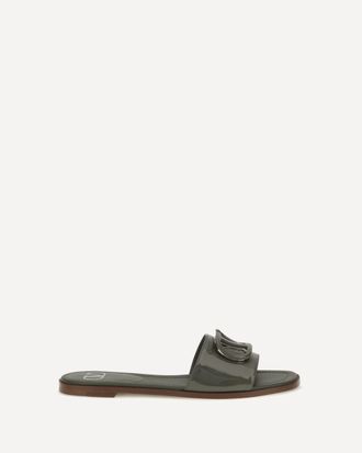 Valentino Garavani VLogo patent leather Slide Sandals Female 37.5