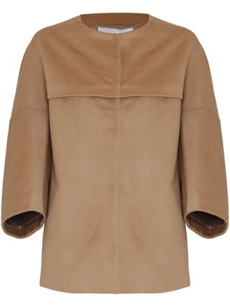 Gloria Coelho wool cape jacket - Brown