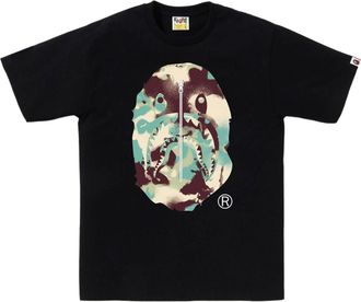 A Bathing Ape Map Camo Ape Head Shark T-Shirt Black Multicolor 1L30-110-023-BLKMLT