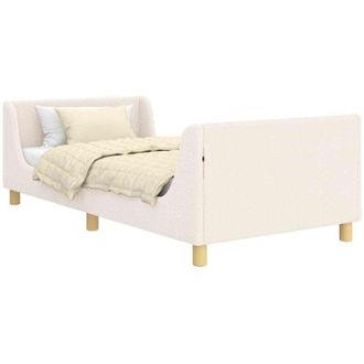 vidaXL Cama Para Ni&ntilde;os Con Cabecero Crema 90 X 190 Cm Tela De Oveja Vidaxl