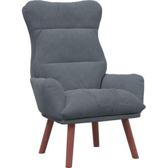 vidaXL Silla Relax Gris Oscuro 69 X 74 X 93 Cm Terciopelo Vidaxl