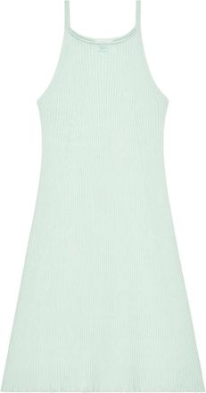 Courr&egrave;ges Ribgebreide mini-jurk - Groen