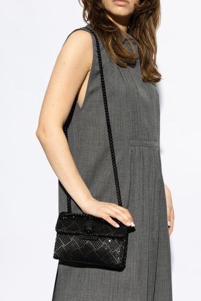 Kurt Geiger Shoulder Bag Fabric Mini Kensington, Womens, Black