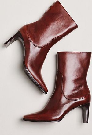Reformation Claudette Square-Toe Boots