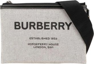 Burberry Pre-owned Cross Body Bags, female, Gray, Size: ONE SIZE Pre-owned Callum Crossbody