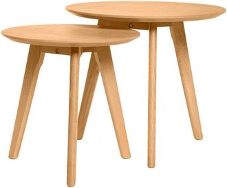 Koketto Home Set de mesas redondas de roble