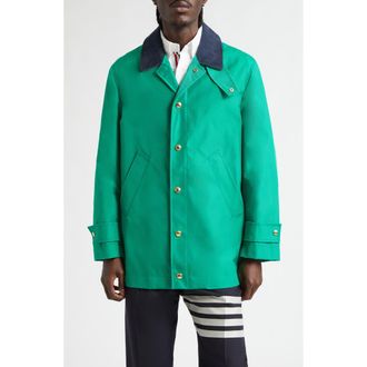 Thom Browne Unconstructed Cordura Nylon Coat in Green at Nordstrom, Size 1