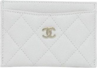 Chanel Pre-owned Wallets, female, White, Size: ONE SIZE Pre-owned Card Case