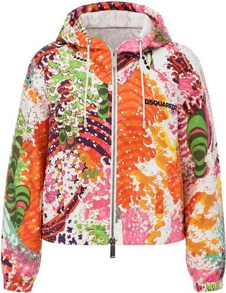 Dsquared2 Multicolor Printed Hood Jacket