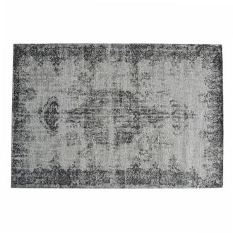 Maisons du monde Alfombra vintage tejida en jacquard gris 155 x 230 cm