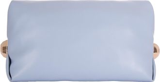 Liu Jo Womens Pochette Foldable Faux Leather Dusty Blue Polyurethane Clutch Bags