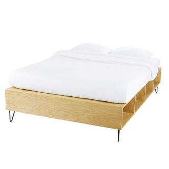 Maisons du monde Cama de madera 140x190 cm con somier