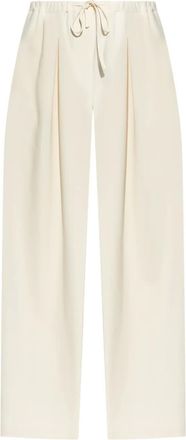 Theory Pantaloni in crêpe con pieghe - Bianco