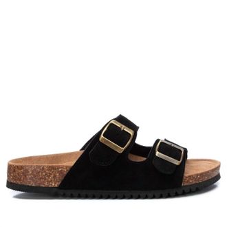 Xti Womens Double Buckle Sandals In Black